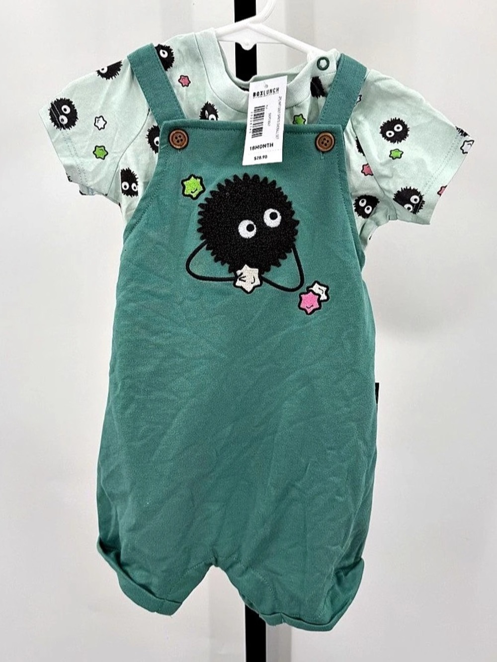 BoxLunch Studio Ghibli Spirited Away Soot Sprite Infant Overall Set Soot Sprite